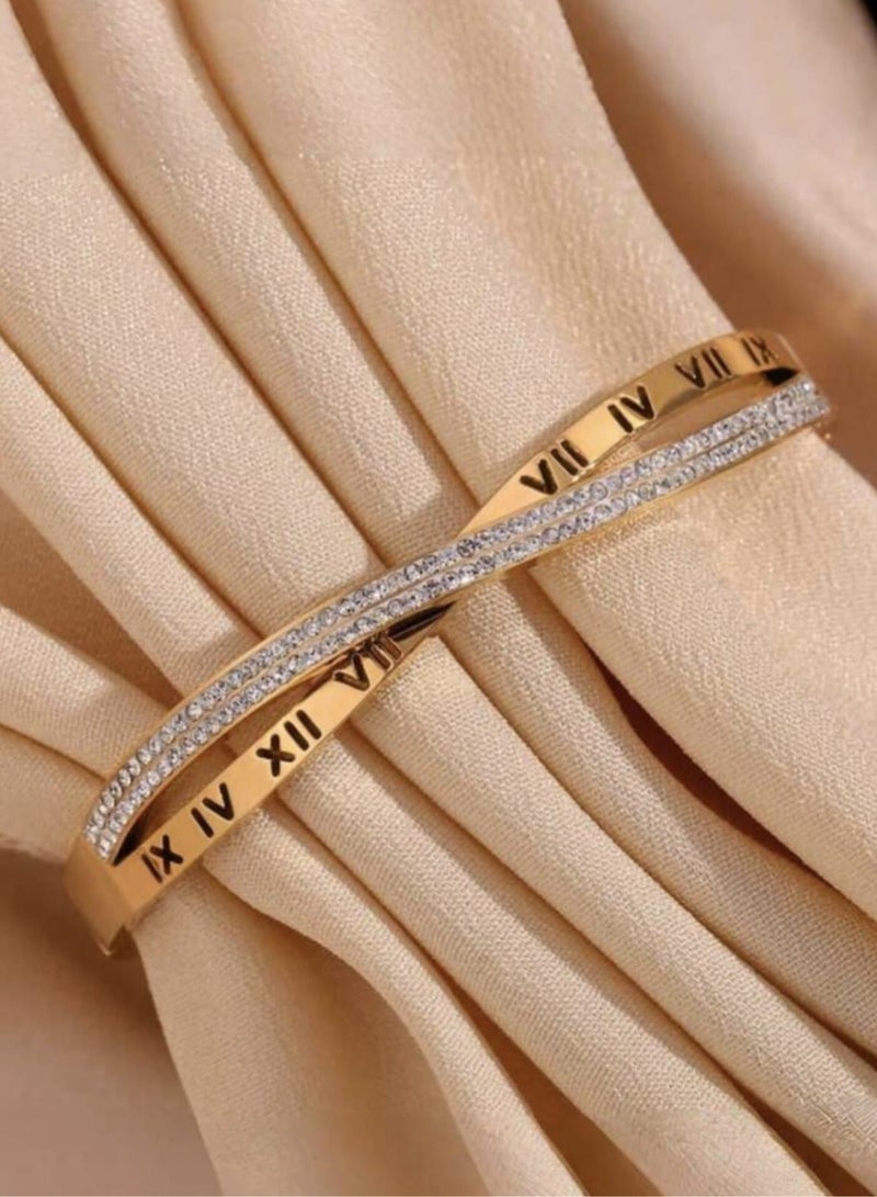 YUCCA Wireless Cross Roman Numeral Letter Bracelet for Women - Special Gift and Occasions - Image 5