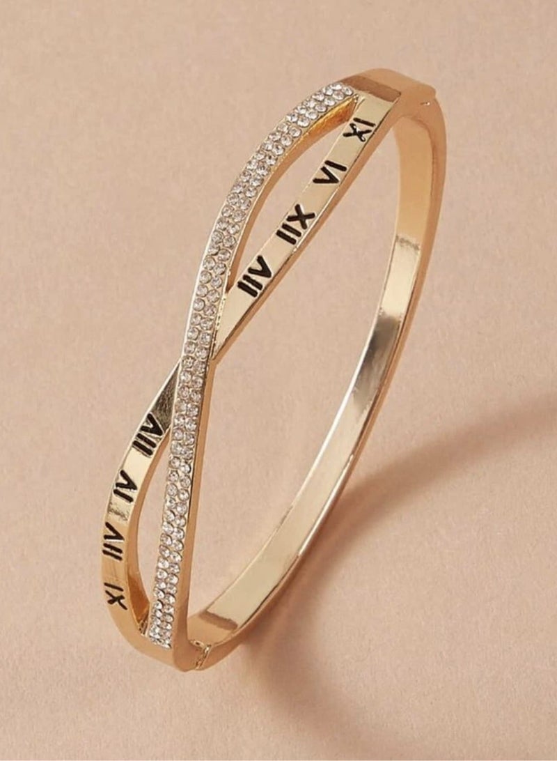 YUCCA Wireless Cross Roman Numeral Letter Bracelet for Women - Special Gift and Occasions - Image 3