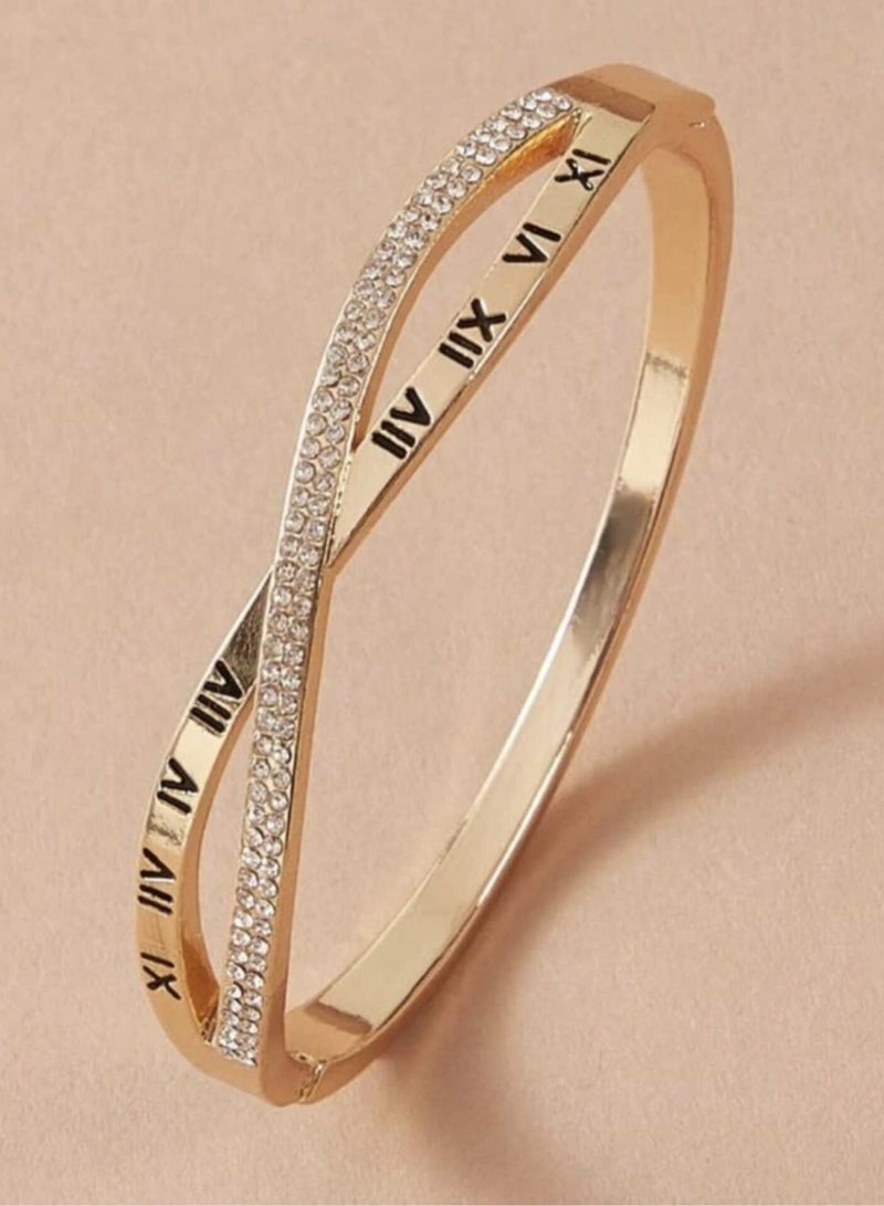 YUCCA Wireless Cross Roman Numeral Letter Bracelet for Women - Special Gift and Occasions - Image 4