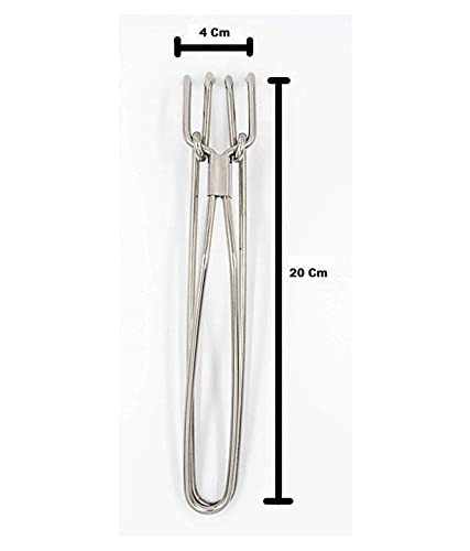 Puthak Stainless Steel Pakkad - Wire Tong - Plain Utility Pakkad, Kitchen Tong Silver Color Size 10 X 2 inch - Image 5