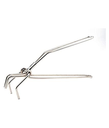 Puthak Stainless Steel Pakkad - Wire Tong - Plain Utility Pakkad, Kitchen Tong Silver Color Size 10 X 2 inch - Image 2