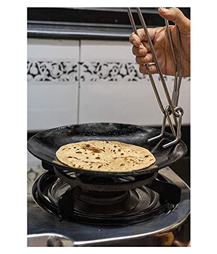 Puthak Stainless Steel Pakkad - Wire Tong - Plain Utility Pakkad, Kitchen Tong Silver Color Size 10 X 2 inch - Image 4
