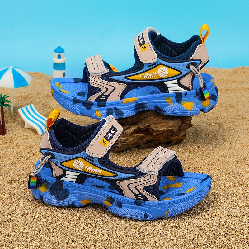 Children'S Sandals Boys Summer Primary School Students Anti-Slip Soft Sole Medium And Large Children Girls Sports Beach Shoes Trendy - Image 2