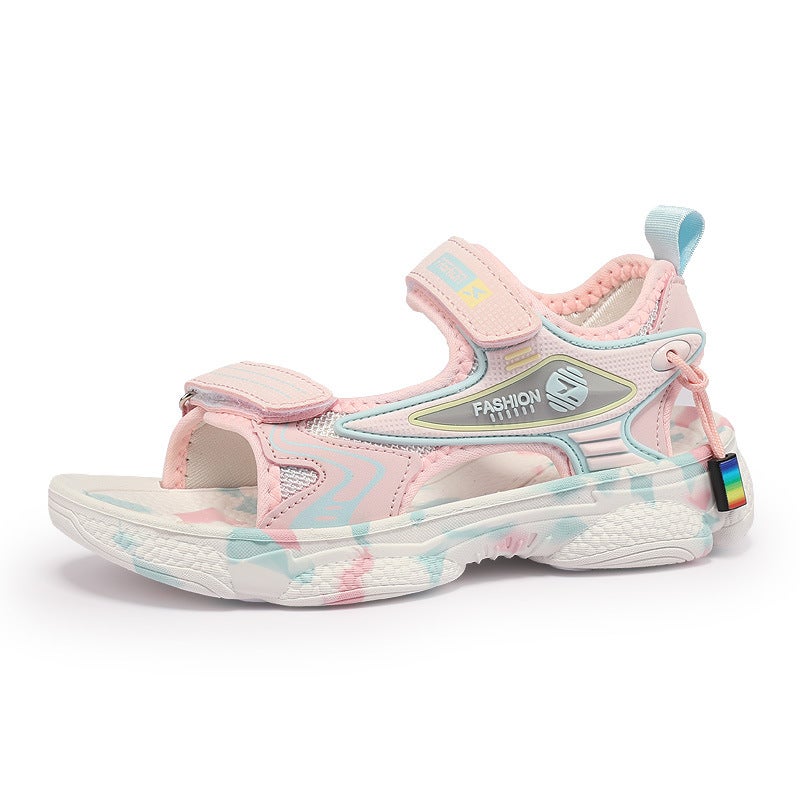 Children'S Sandals Boys Summer Primary School Students Anti-Slip Soft Sole Medium And Large Children Girls Sports Beach Shoes Trendy - Image 1