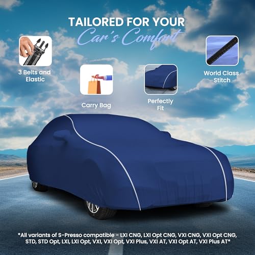 AutoGuys Car Cover Waterproof TF-2 for Tata Tiago [Year 2020 Onwards] - Punch Car Cover Dust & UV Protection Punch Car Body Cover with Mirror Pocket Soft Cotton Lining - Image 2
