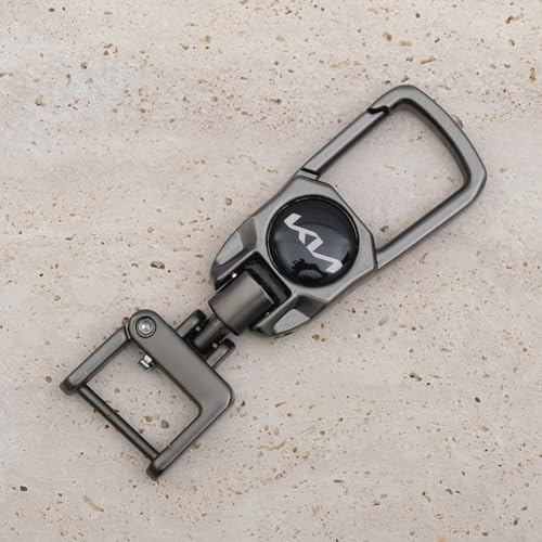 Styzere Heavy Duty Stainless Steel Key Chain Compatible with Kia Seltos Sonet Carens, Black - Image 2