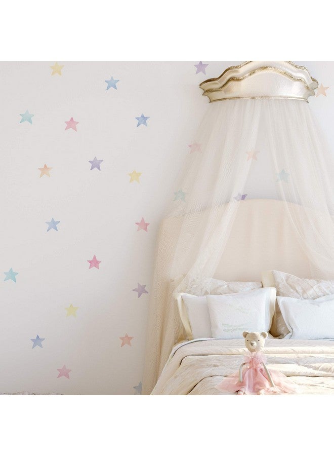Simple Shapes Watercolor Stars - Vinyl Peel and Stick (Pastel) - Image 2