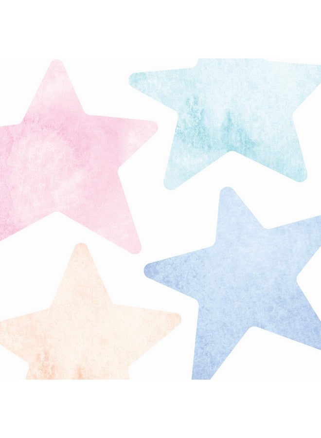 Simple Shapes Watercolor Stars - Vinyl Peel and Stick (Pastel) - Image 3