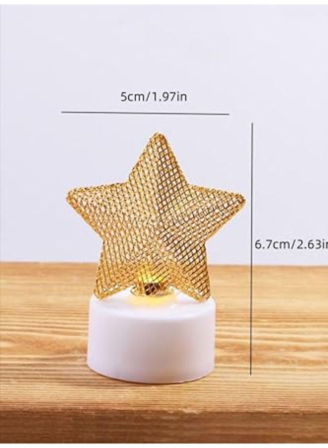 مصباح ليد صغير على شكل نجمة لموسم الأعياد - عبوة من 12 قطعة - Image 2
