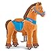 PonyCycle Kids Horse Ride on Toys Plush Interactive Riding Horse Essential Model E for Toddlers 34 Walking Rocking Horse No Electricity Giddy up Riding Gifts Toys Brown E337 - Image 2