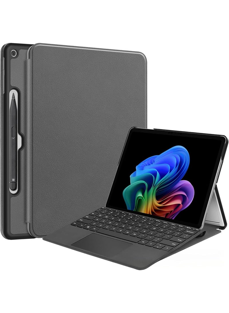 Case Compatible with Microsoft Surface Pro 12 12 Inch (2025),Shockproof Robust Hard Shell Protective Cover with Multi-Angle Stand,Slim Protective Case (Gray) - Image 1