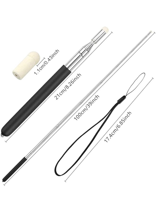 Pointer Stick 2 Pack 1M Telescopic Pointer Stick With Hand Lanyard Presentation Pointers For Coach Class Classroom Whiteboard Post Pointer