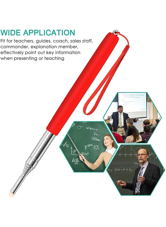 Pointer Stick 2 Pack 1M Telescopic Pointer Stick With Hand Lanyard Presentation Pointers For Coach Class Classroom Whiteboard Post Pointer