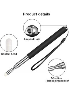 erorex Pointer Stick 2 Pack 1M Telescopic Pointer Stick With Hand Lanyard Presentation Pointers For Coach Class Classroom Whiteboard Post Pointer  - Image 2