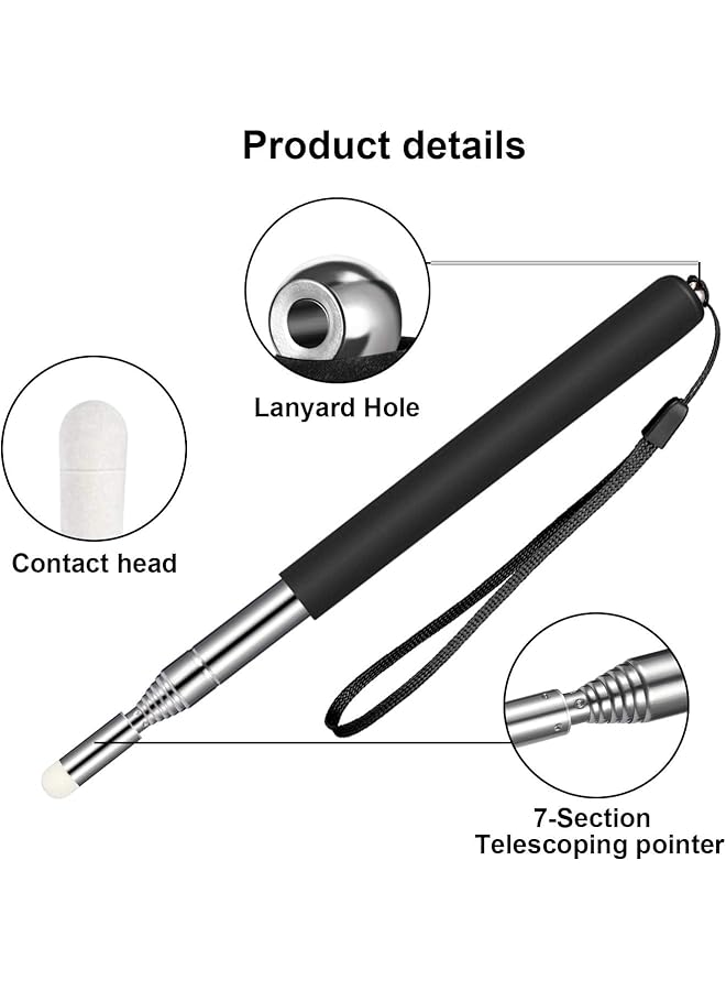 Pointer Stick 2 Pack 1M Telescopic Pointer Stick With Hand Lanyard Presentation Pointers For Coach Class Classroom Whiteboard Post Pointer