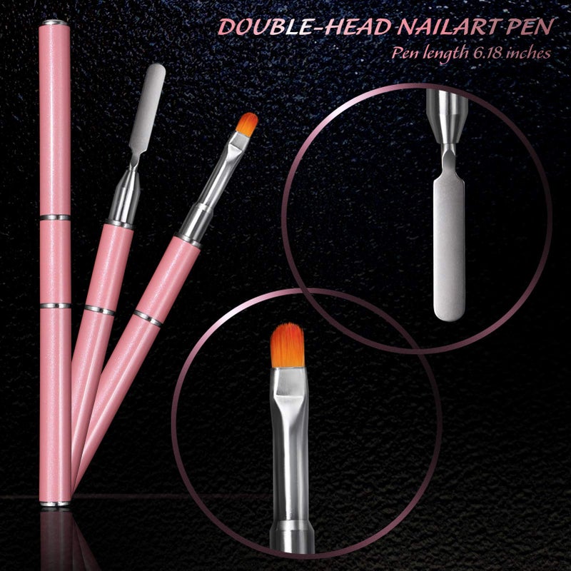 MIKIMIQI Dual Nail Forms Set Poly Gel Quick Building Kit, 120Pcs Stiletto Molds With 10Pcs Tips Clips, Clipper Trimmer, Dual-Ended Extension Gel Brush, File - Image 5