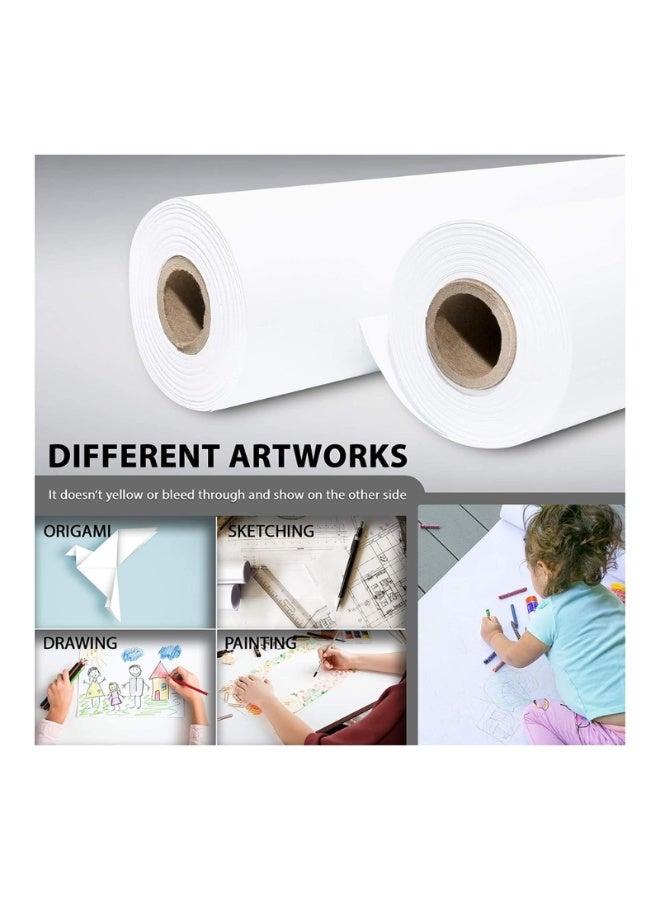 Kalon A1 White Drawing Paper Roll 80 GSM, 60cm x 50 Meter – Art & Craft Paper for Kids, Students & Artists | Smooth Surface for Painting & Sketching Pack of 3 - Image 3
