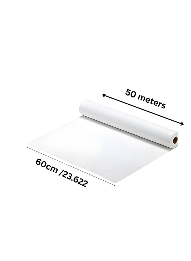 Kalon A1 White Drawing Paper Roll 80 GSM, 60cm x 50 Meter – Art & Craft Paper for Kids, Students & Artists | Smooth Surface for Painting & Sketching Pack of 3 - Image 5
