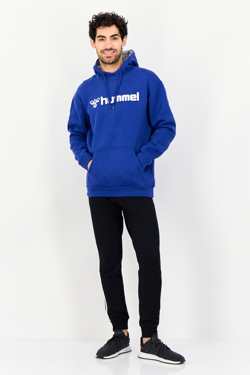Hummel Men Sportswear Fit Long Sleeve Outdoor Hoodie, Royal Blue - Image 3