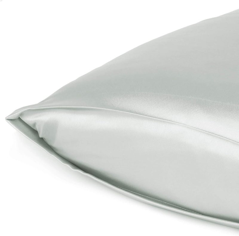 Oussum Satin Pillow Cover Pillowcase Soft & Comfortable Silky for Hair & Skin Bedroom Decor Single Pcs (Silver Gray, Regular Size, 18X27 INCHES) - Image 4