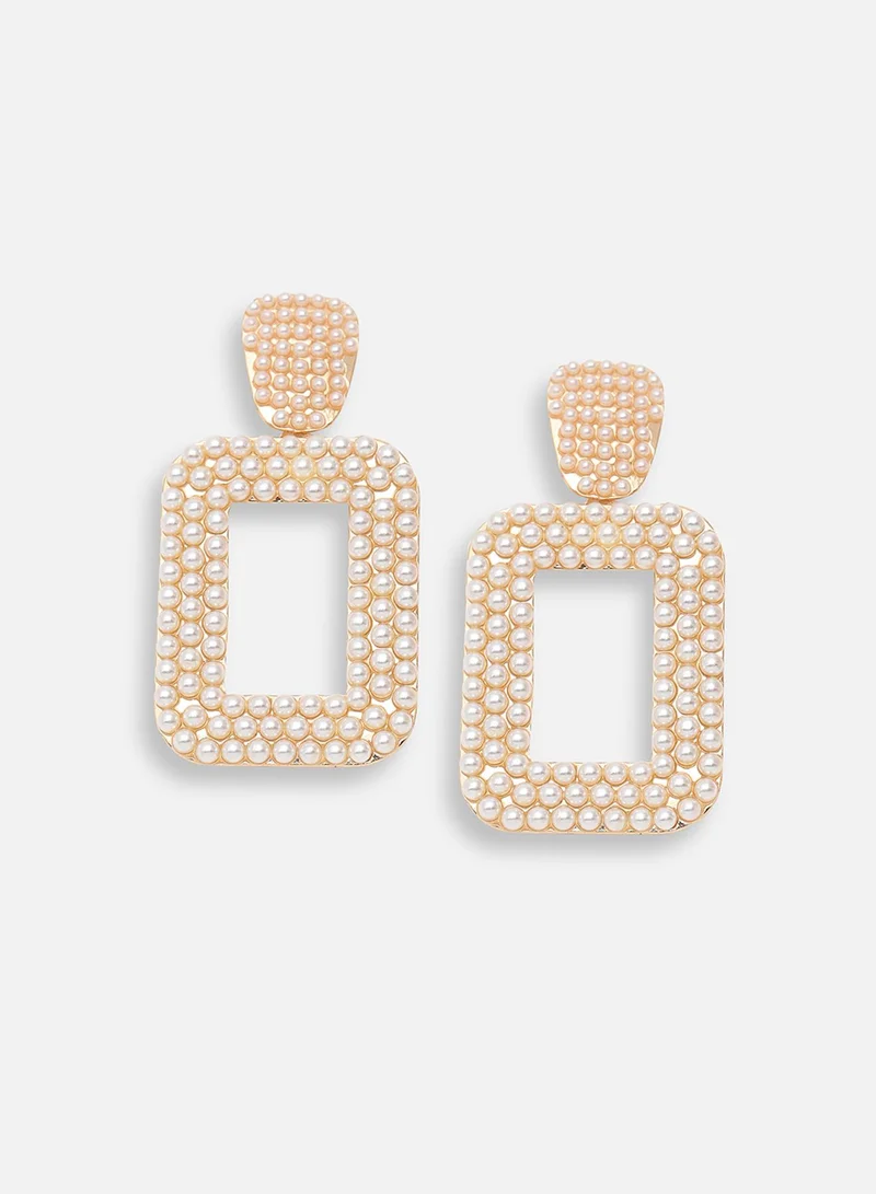 سوهي مطلية بالذهب مصمم الحجر انخفاض القرط الطرف