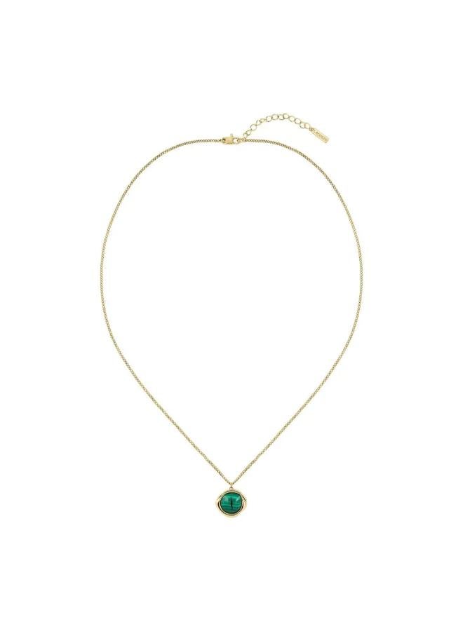 LACOSTE Pendant with Chain in Stainless Steel Embellished with Crystals - Image 1