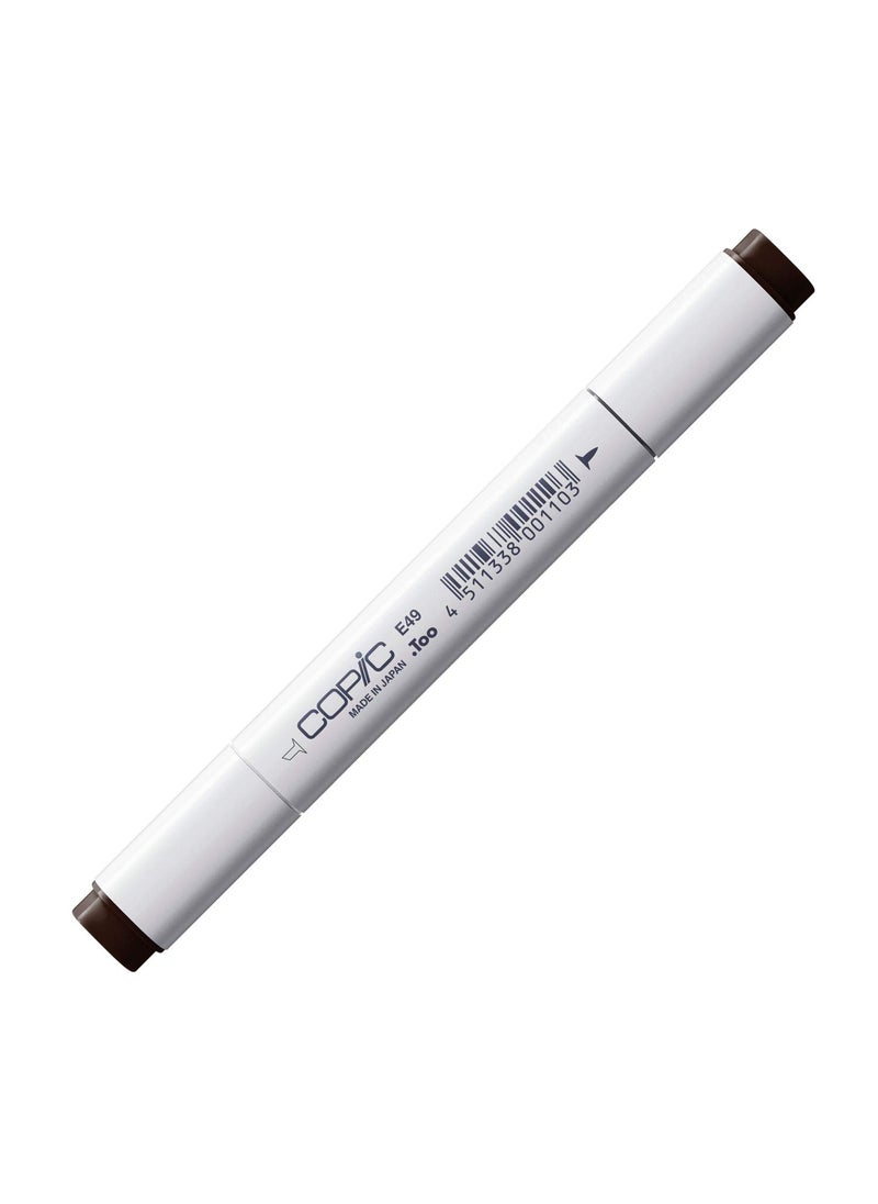 COPIC Copic Marker with Replaceable Nib, E49-Copic, Dark Bark  - Image 1