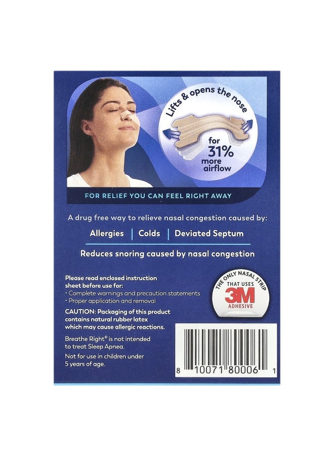 Breathe Right, Nasal Strips, Small/Medium, 30 Tan Strips (Packaging may vary) - Image 2