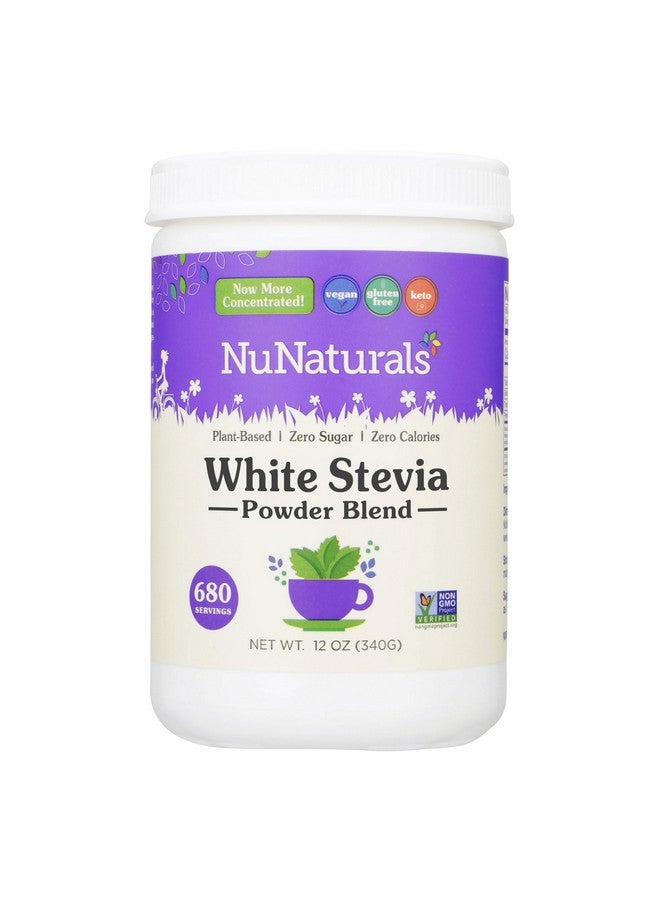 نو ناتشورالز مسحوق ستيفيا الأبيض من نوناشورالز، بديل نباتي للسكر، مُحلي خالٍ من السعرات الحرارية، 12 أونصة - Image 1