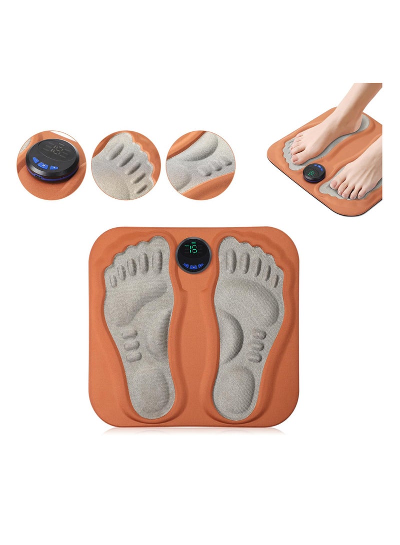 SYOSI EMS Foot Massager, 3D Foldable Foot Massager Pad for Pain Plantar Relief, Muscle Relaxation, Foot Massagers for Pain and Circulation - Foot Spa and Massager, LCD Display with 6 Modes 15 Intensities - Image 1
