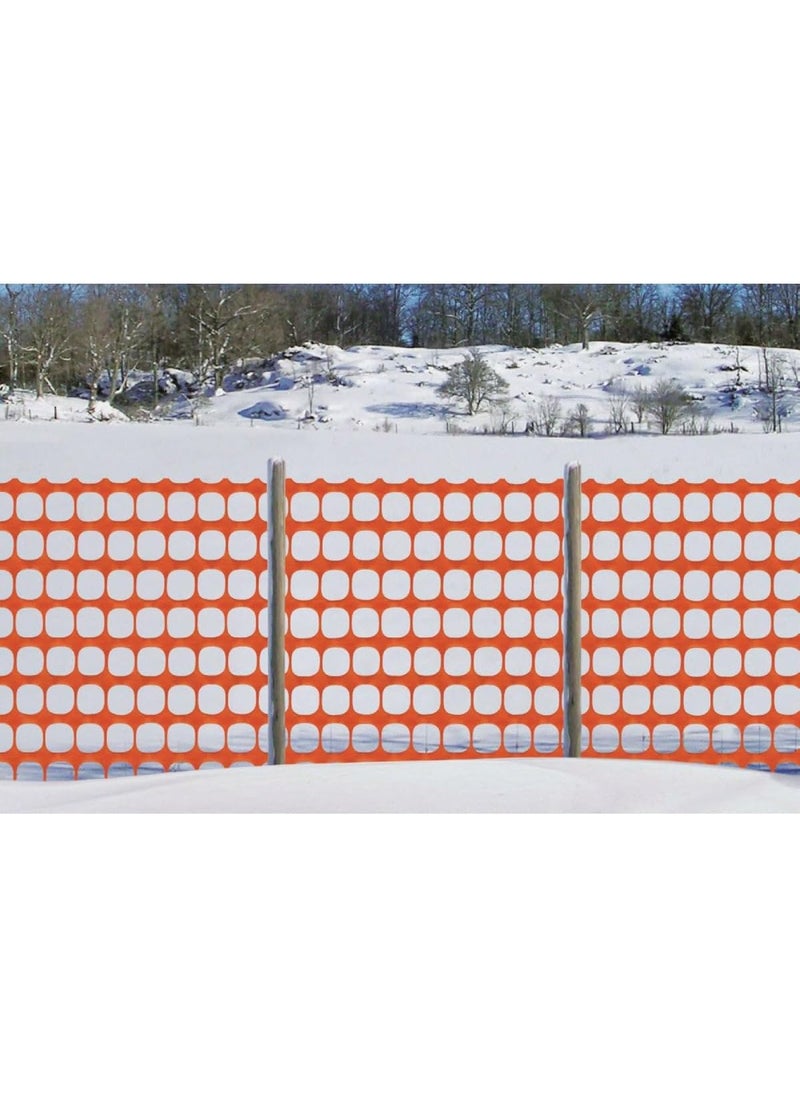 Tenax Tenax HDPE Plastic High Strength UV Treated Durable Reusable Commercial  Residential Snow Guard Barrier Safety Protection Fence 4 x 50 Feet Orange  - Image 2
