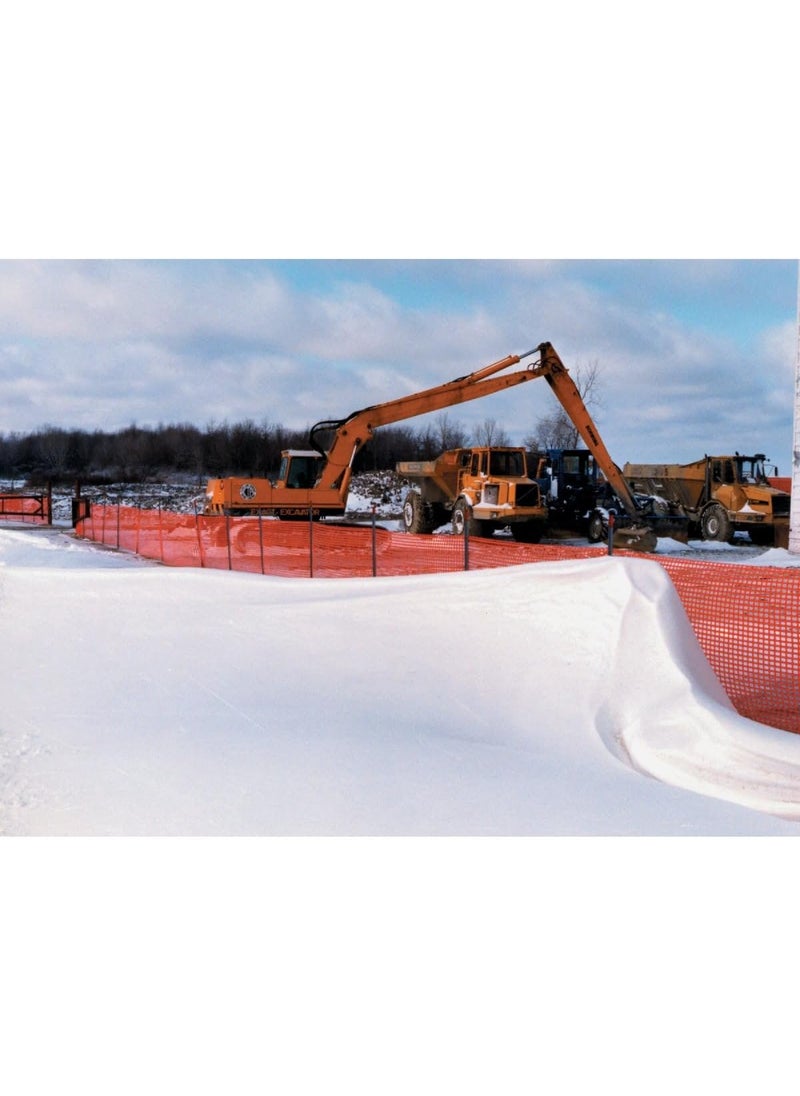 Tenax Tenax HDPE Plastic High Strength UV Treated Durable Reusable Commercial  Residential Snow Guard Barrier Safety Protection Fence 4 x 50 Feet Orange  - Image 3