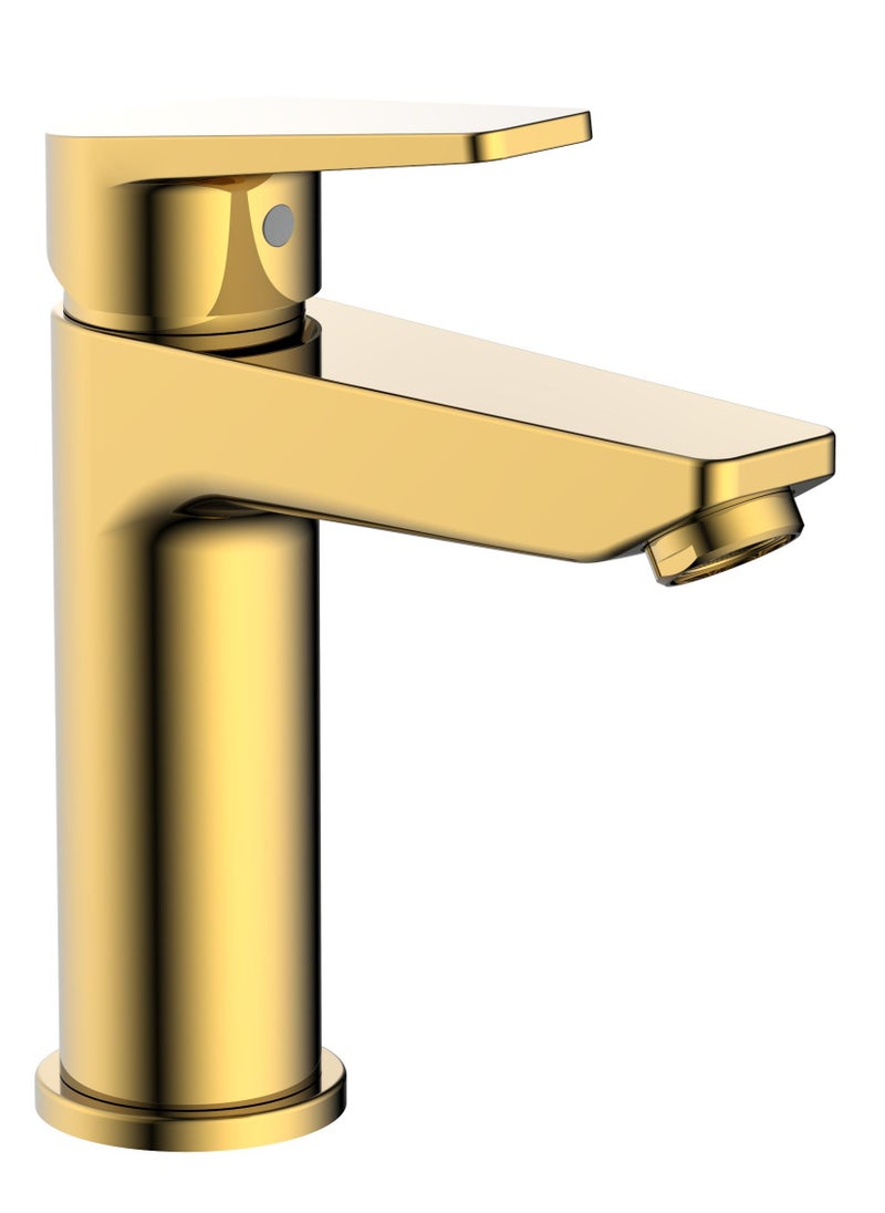 HESANIT HESANIT Logic Single Lever Basin Mixer With Pop-Up Waste Gold - 4001G  - Image 1