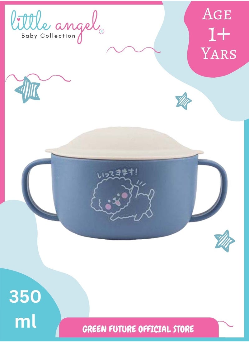 Little Angel Kids Feeding Bowl With Handle - Blue  - Image 1