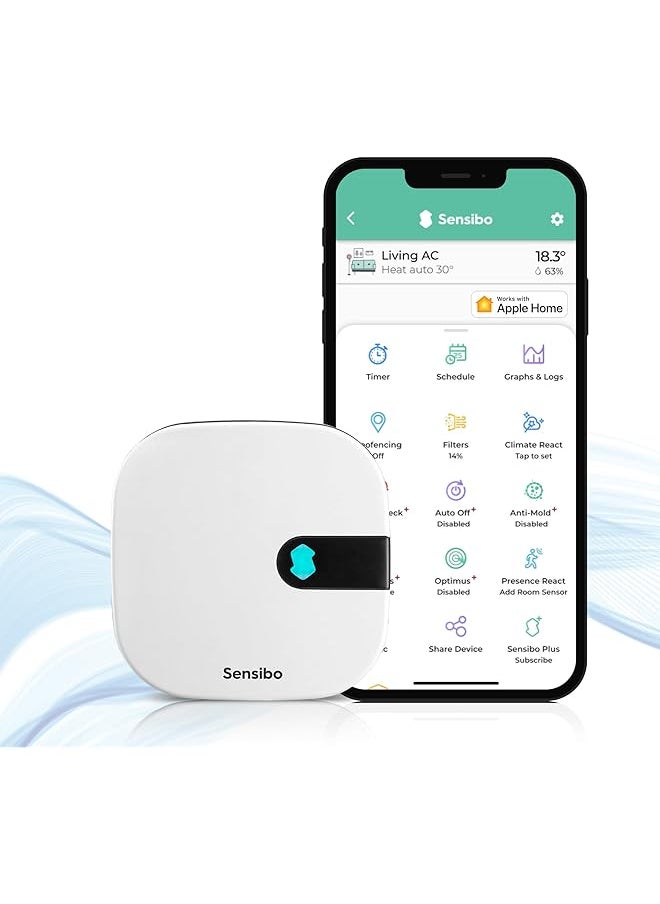 Sensibo - Air Smart Air Conditioner Controller. Apple Homekit Certified. 60 Seconds Installation. Maintains Comfort And Energy Saving Features. Compatible With Google Alexa Apple Homekit And Siri - Image 1