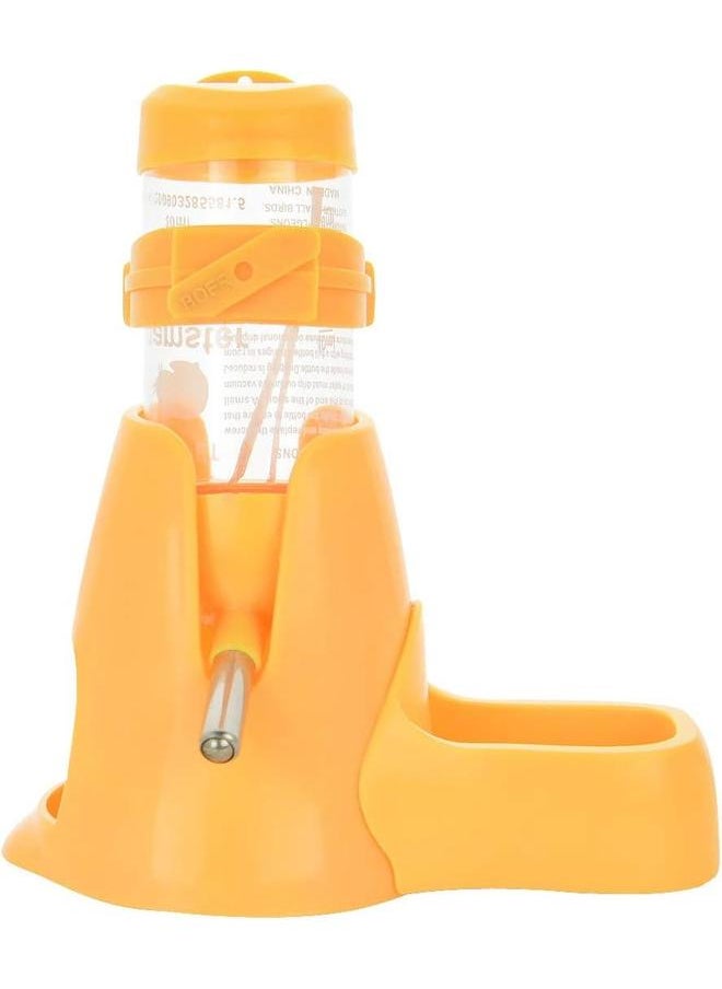 yongsheng - Little Pet Automatic Drinking Bottle with Food Container Base Hut Hanging Water (80ml,Yellow)Feeding Bottles Auto Dispenser for Small Animals - Image 1