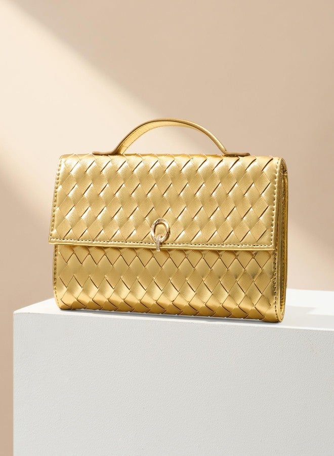 CHUNLI Dressy Clutch Purses for Women Designer Crossbody Bags with Top Handle Formal Evening PU Leather Handbag - Image 3