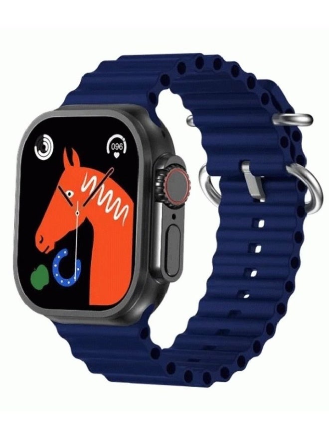 AROAQ T10 Ultra Smart Watch with 2.09-Inch HD Full Touch Display, Bluetooth Calling, Multi-Sport Modes, Sleep & Heart Rate Monitor, 300mAh Battery, IP67 Waterproof – Compatible with Android & iOS - Blue - Image 1