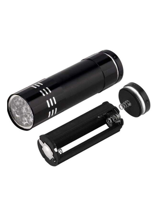 9 LED Flashlight Torch Black 5x7cm - Image 2