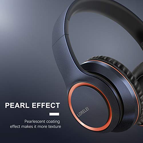 LORELEI X8 Over-Ear Wired Headphones with Microphone with 1.45m-Tangle-Free Nylon Line&3.5mm Plug,Lightweight Foldable & Portable Headphones for Smartphone,Tablet,Computer,Mp3/4(Dark Blue) - Image 3