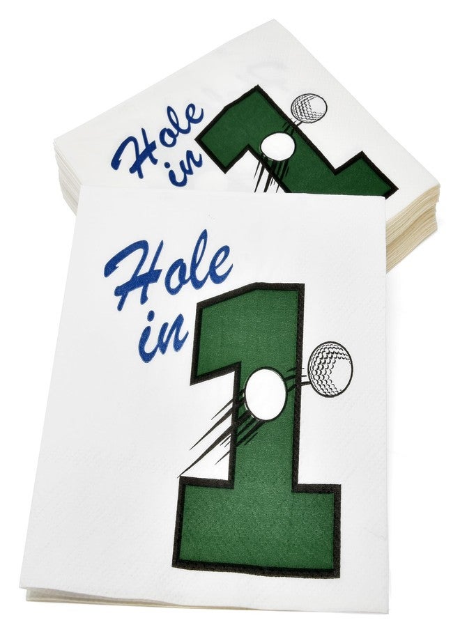 Gift Boutique 100 Golf Cocktail Napkins Disposable Paper Beverage Hole in One Dessert Napkin for Sport Ball Club Game First Birthday Party - Image 3