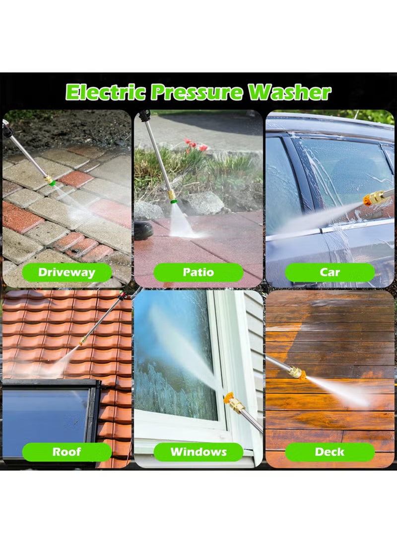 EzzySo غسالة ضغط كهربائية، 3000 PSI 2.4 GPM غسالة قوية بتقنية منع الانقلاب، فوهات توصيل سريعة، مدفع رغوة، رمح من الفولاذ المقاوم للصدأ، غسالة ضغط عالية للسيارات/الأسوار/الممرات/الباحات - Image 5