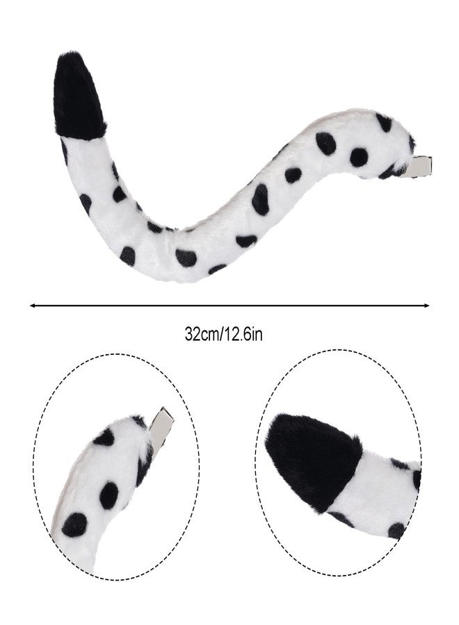 Jmkcoz Dalmatian Dog Costume Dalmatian Ears Headband and Tail Choker Sticker Accessories for Halloween Dress Up Cosplay Party - Image 4