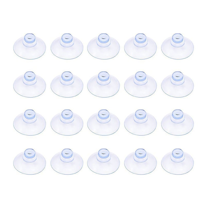 Outus 20 Count Clear Plastic Suction Cup Without Hooks