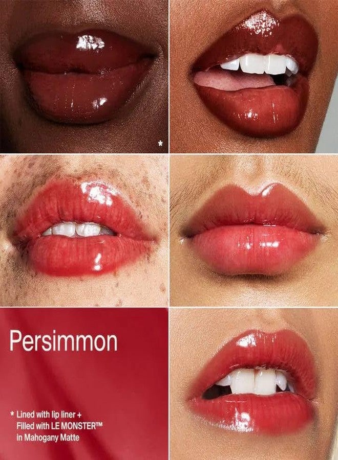 هاوس لابوراتوريز HAUS LABS BY LADY GAGA PHD HYBRIDLIP GLAZE - Persimmon (بني محمر) وقناع ENTEL Aloe vera Sheet Masque (هدية إضافية) - Image 2