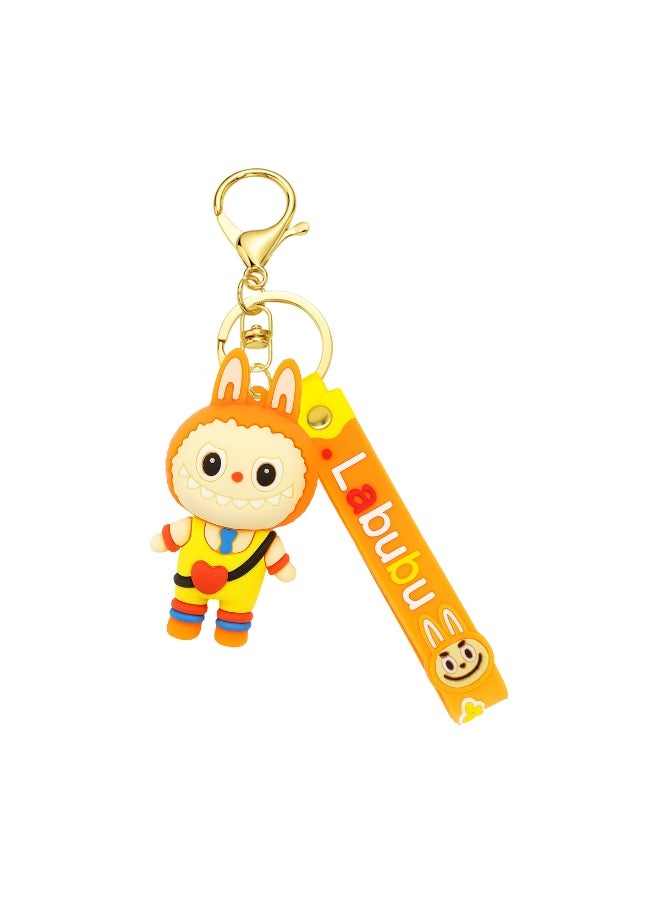 Labubu Keychain 3D Cartoon Pendant with Silicone Strap | Soft PVC Material, Durable & Lightweight | Pendant Size 7cm & Strap Size 13cm | Secure Metal Key Ring with Lobster Clasp | Portable, Wear-Resistant, Non-Fading | Cute Accessory for Keys & Bags - Image 5