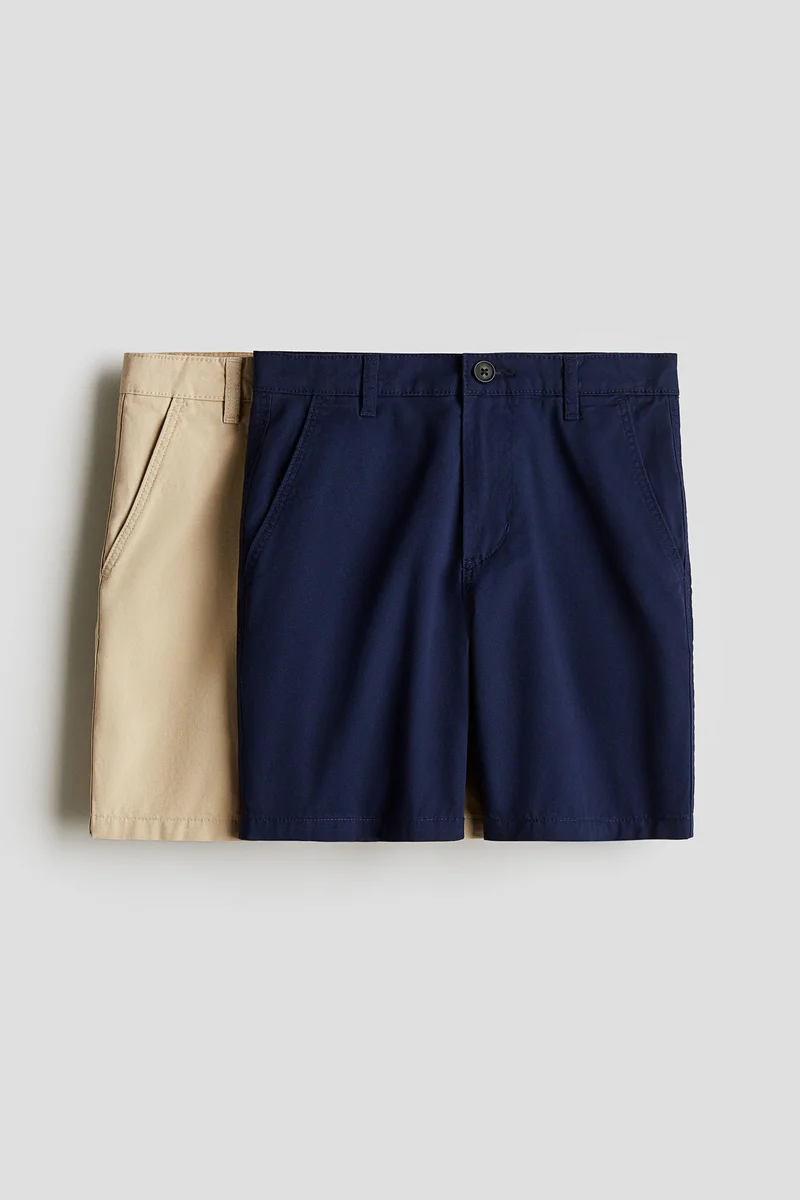 H&M 2-pack cotton chino shorts
