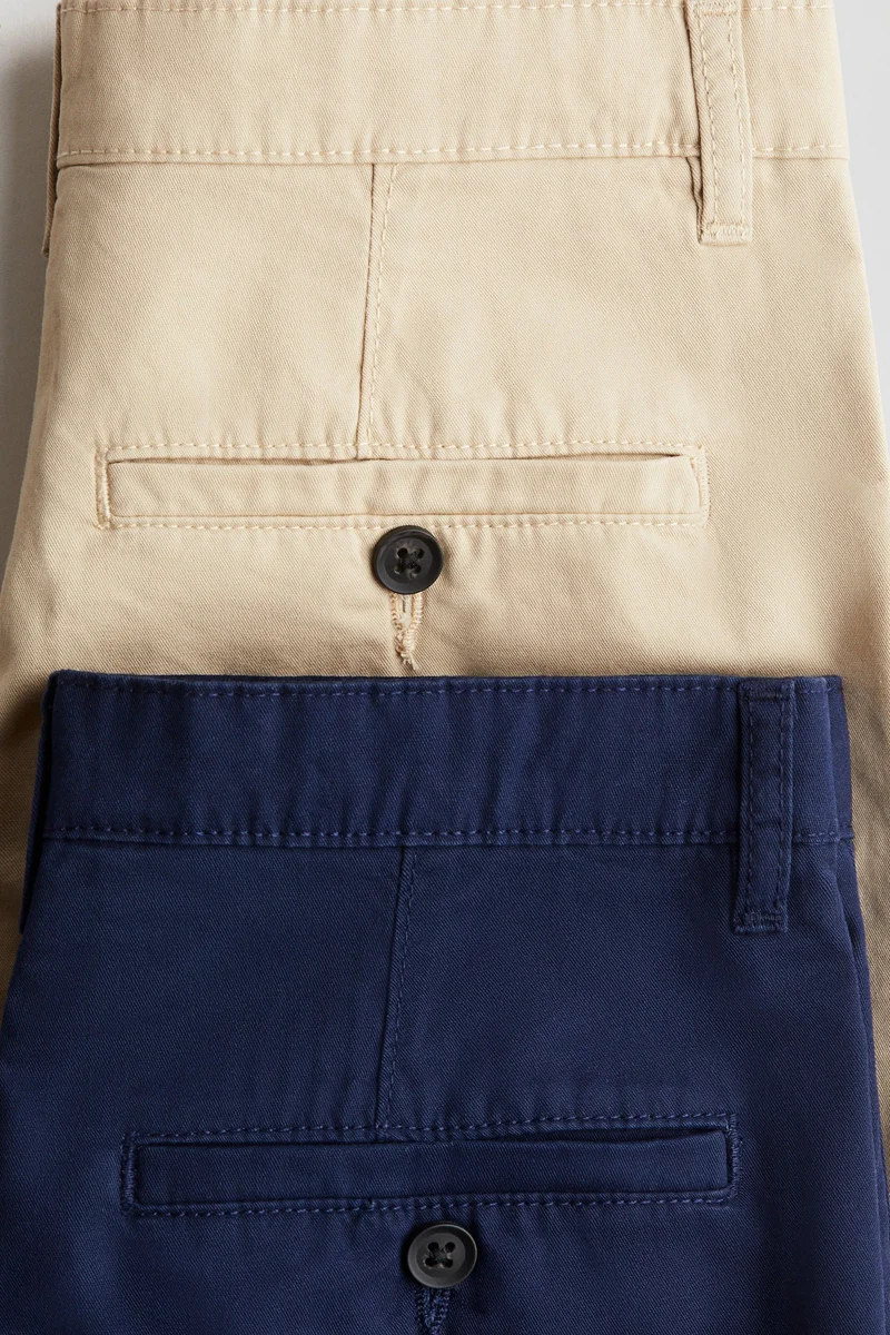 H&M 2-pack cotton chino shorts