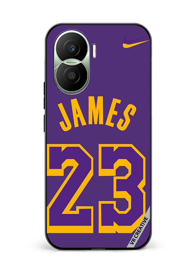 VR CREATIVE Protective Case Cover For Honor Play7T Pro James 23 Purple Design Multicolour - Image 1