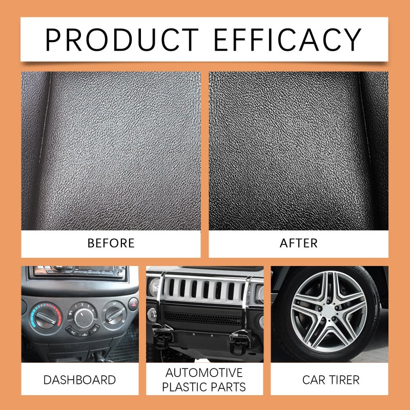 Homonth Car Plastic Refresher – Interior Accessories Stain-Cleaning, Decontaminating, Blackening, and Polishing Plastic  Refresher - Image 4